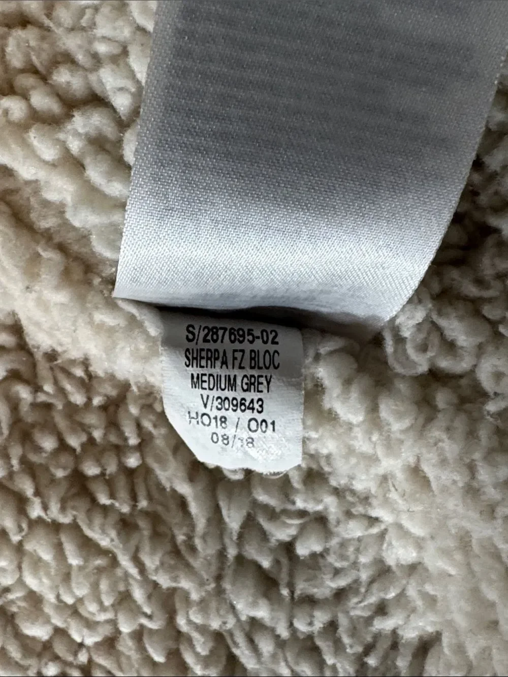 Old Navy Kids Gray Zip-Up Hoodie Sweatshirt Cream Sherpa Lining Size XL 14-16
